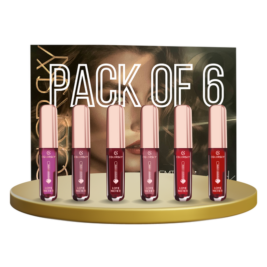 Love Meter Premium Liquid Mousse Lipstick (Pack of 6)